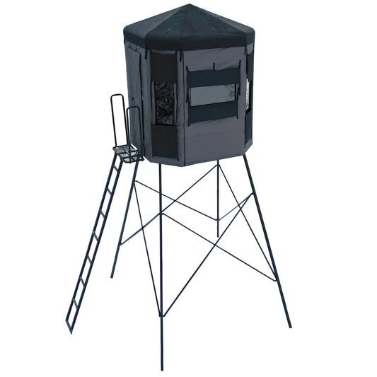 Greylight Twilight 6x6 Hunting Blind with Ground Frame w/ 10' Premium Steel Tower