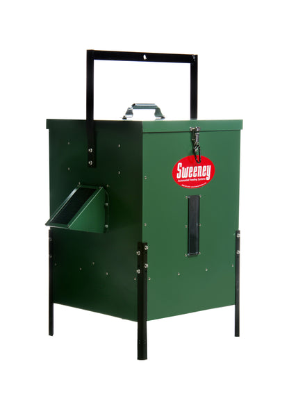 Sweeney Feeders - Wildlife & Deer Scatter Feeder - 300lb Capacity - 8ft Legs - Green