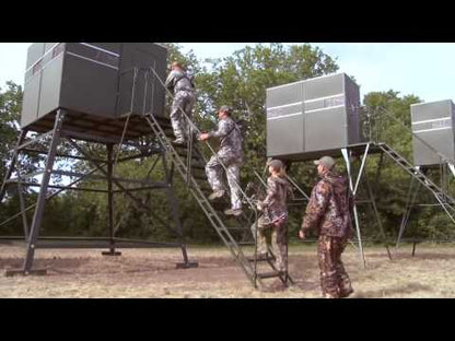 DDB4: Texas Hunter Trophy Deer Blind Double 4' x 8' with 4 Foot Tower