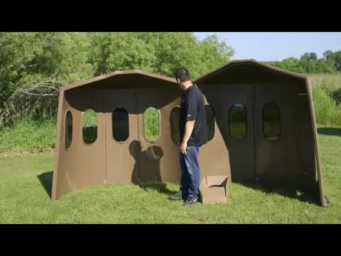 Maverick 6-Shooter Deer Hunting Blind in Green with Slide-Lock Seal Door Seals