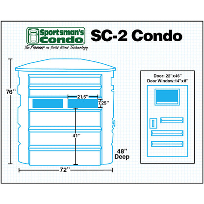 Sportsman's Condo SC2 4' x 6' Deer Hunting Blind: Black, Loaded