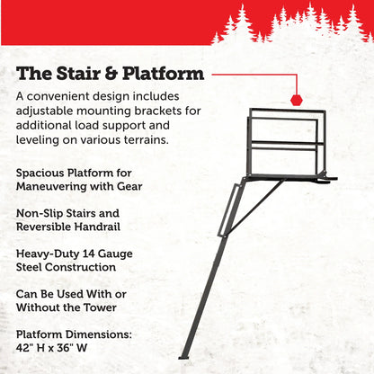 Shadow Hunter 8' Stair Platform with Adjustable Feet