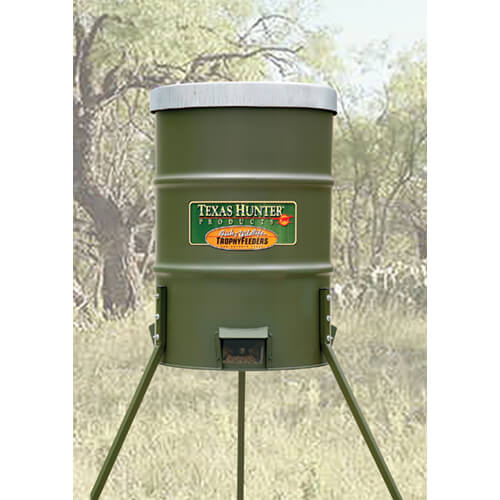 PF300: Texas Hunter 300 lb. Protein Barrel Deer Feeder