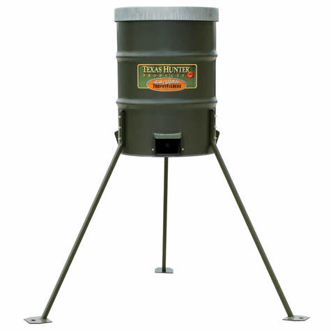 PF300: Texas Hunter 300 lb. Protein Barrel Deer Feeder