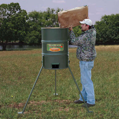 PF300: Texas Hunter 300 lb. Protein Barrel Deer Feeder