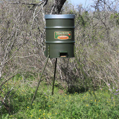 PF300: Texas Hunter 300 lb. Protein Barrel Deer Feeder