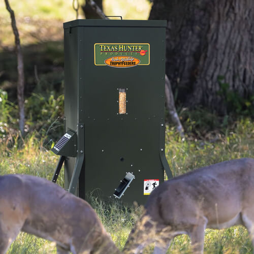 SF300: Texas Hunter 300 lb. Hideaway Stand and Fill Directional Deer Feeder