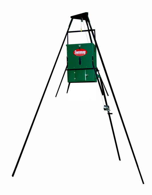 Sweeney Feeders - Wildlife & Deer Scatter Feeder - 300lb Capacity - Complete Tripod Setup