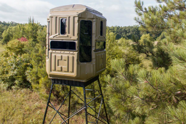 Advantage Hunting - Dual Threat Bow/Gun Hunting Blind, 2-Person w/10' Steel Tower