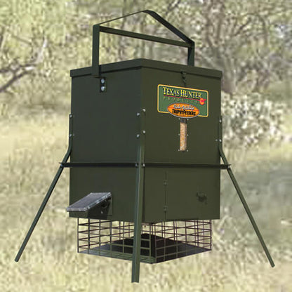 TF300HB: Texas Hunter 300 lb. Trophy Deer Corn Feeder with Hanging Bracket