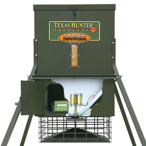 TF300L8: Texas Hunter 300 lb. Trophy Deer Corn Feeder with 8 Foot Legs