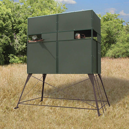 DDB4: Texas Hunter Trophy Deer Blind Double 4' x 8' with 4 Foot Tower