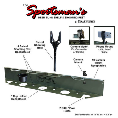 The Sportsman's Deer Blind Shelf and Shooting Rest